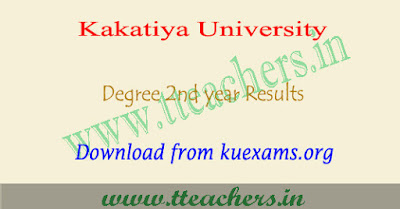 KU degree 3rd sem results 2018, Kakatiya university 2nd year result 2018