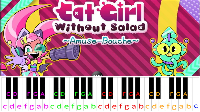 Radical Galaxy (Cat Girl Without Salad) Piano / Keyboard Easy Letter Notes for Beginners