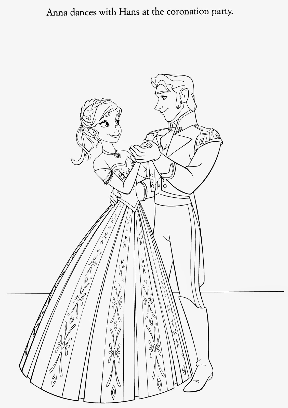Elsa Coronation Coloring Page | Coloring Page Blog