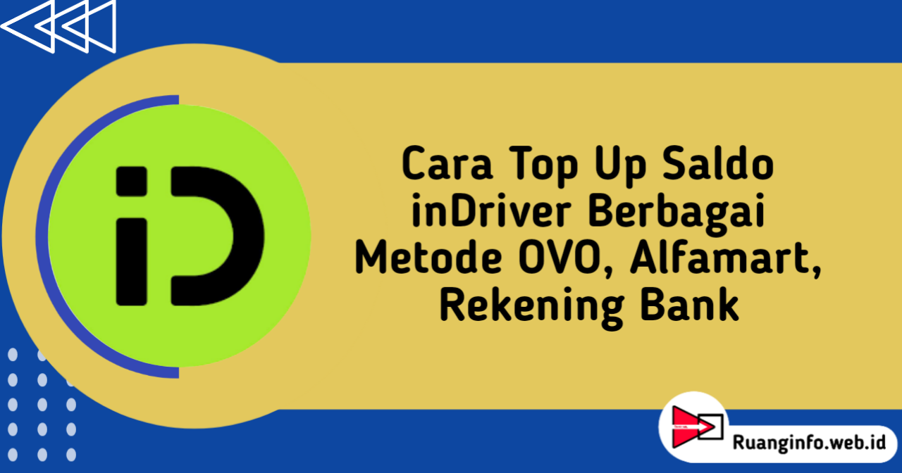 Maka dari itu pada kesempatan kali ini saya akan membahas tuntas cara top up saldo indriver dari berbagai metode Ada banyak metode pembayaran untuk top up saldo inDriver yang harus kamu ketahui diantaranya bisa lewat Alfamart, OVO, BNI, BCA, BRI, Brimo.