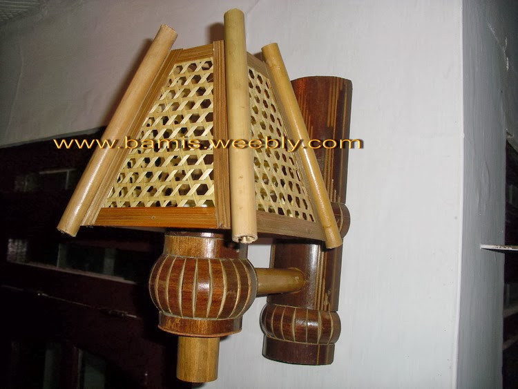 Handycraft Souvenir kap  Lampu  Antik dari  bambu 