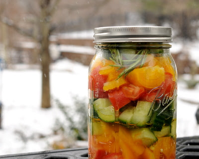 Winter Tomato Salad (Quick Pickled Vegetables) 