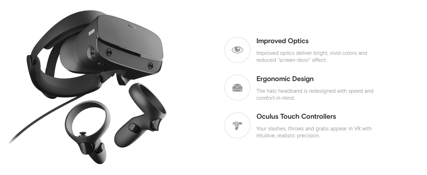 Best Oculus Rift S PC-Powered VR Gaming Headset for home