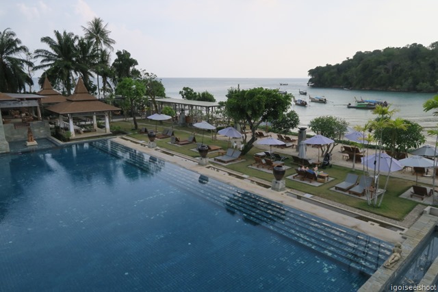 Swimming pool at the Nakamanda Resort and Spa located by the beach