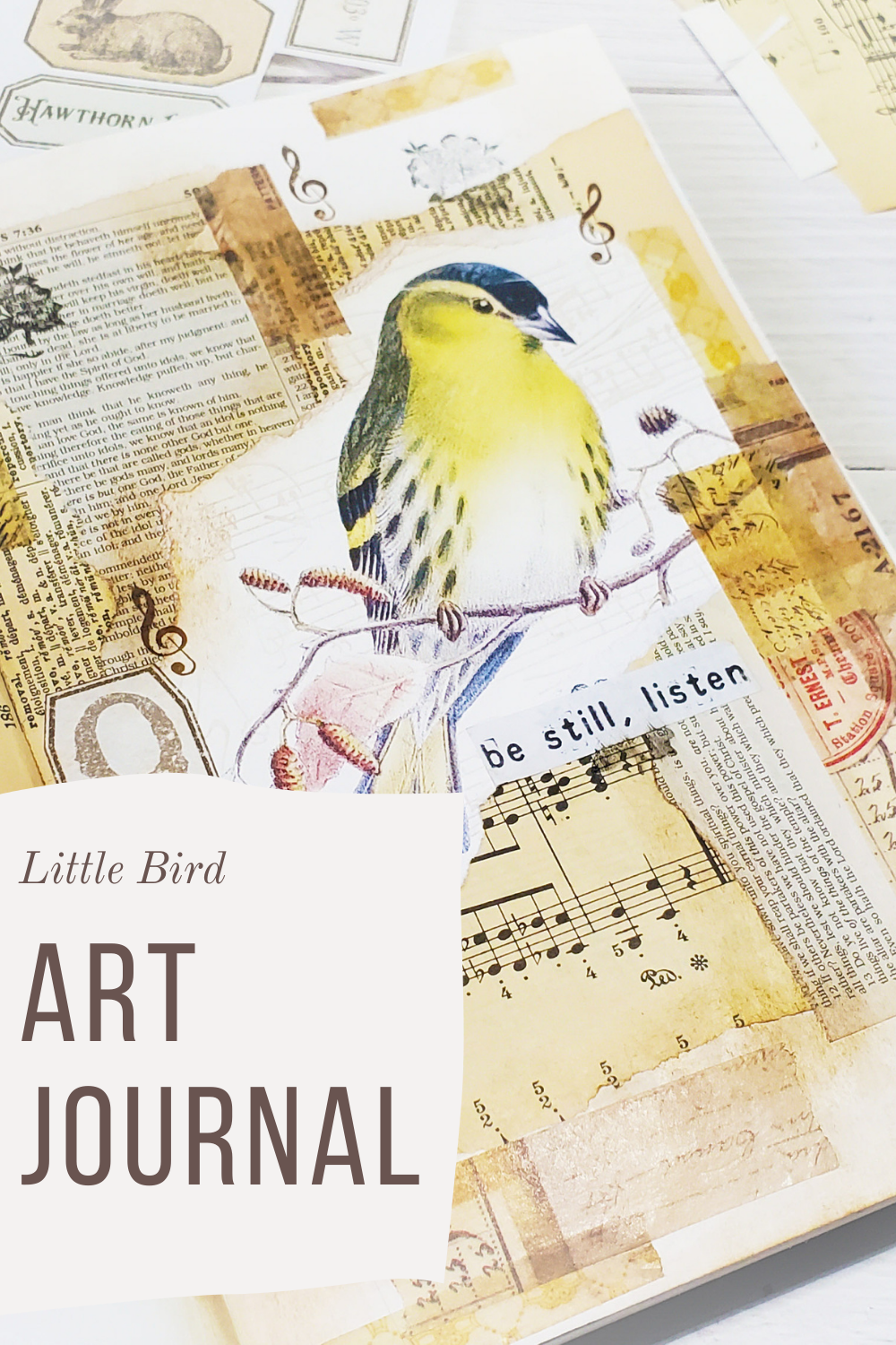 Little Bird Art journal Layout