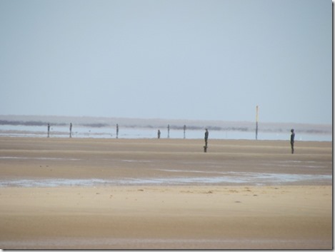 Anthony Gormley's figures on the beach