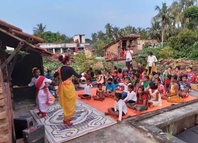 A cultural programme being organised by Prithibir Pathshala