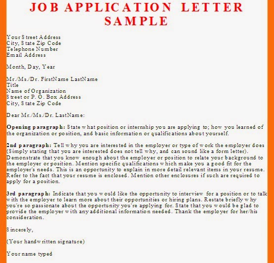 Job Application Letter Sample and Tips