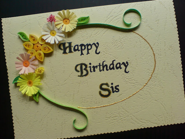 Happy Birthday greeting card for Sister