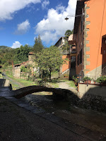 A tiny bridge over a brook