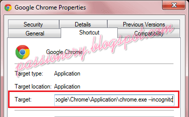 Google Chrome privacy browsing