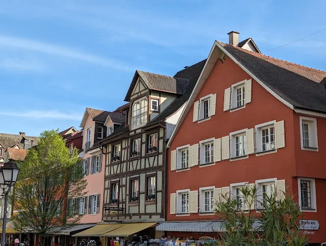 Colorful buildings in Meersburg Germany on the Bodensee
