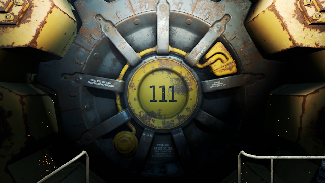 Fallout 4 Vault door with 111 on it