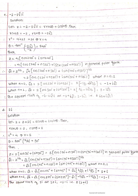 Class 12 Mathematics Complex Number Complete Note NEB