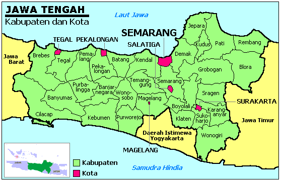 Geography Area Central Java  Map 