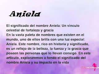 significado del nombre Aniela