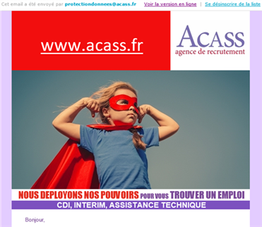 Acass agence de recrutement et la RGPD