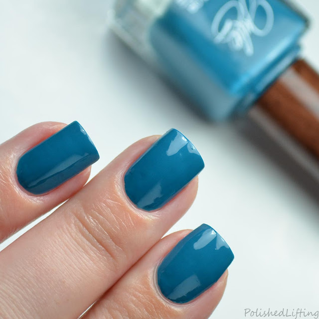 blue creme nail polish