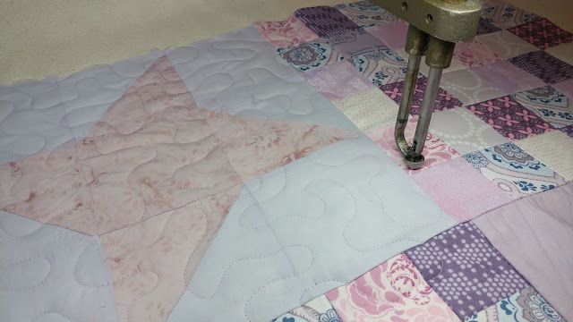 Medium free motion meander on longarm