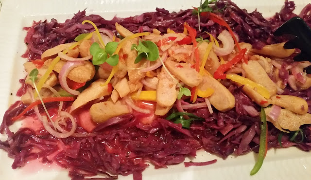 Chicken Sausage and Red Cabbage Salad