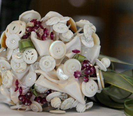 my family a button bouquet