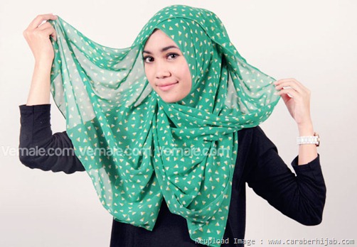 Kreasi hijab Pashmina Chiffon Motif Terbaru