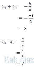 Penjumlahan dan perkalian akar-akar persamaan kuadrat