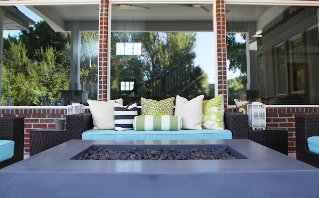 Brooke Jones Designs Modern Outdoor Patio Space Restoration Hardware Fire Pit