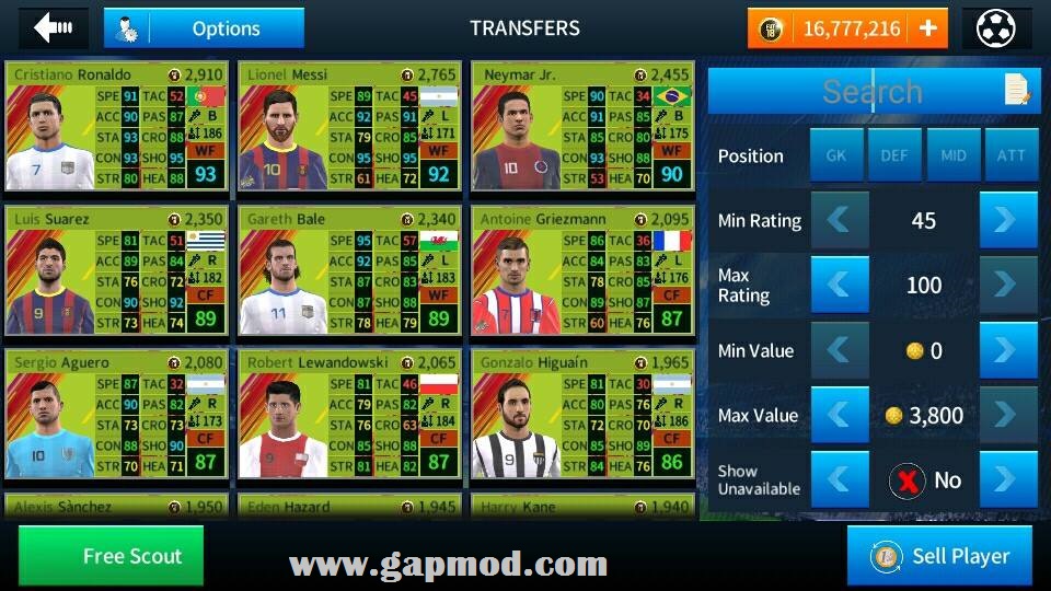 Dream League Soccer 2018 v5.053 Mega Mod gapmod.com Gapmod