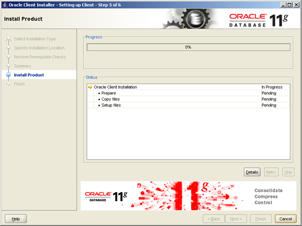 4. Installation InstantClient Install Product