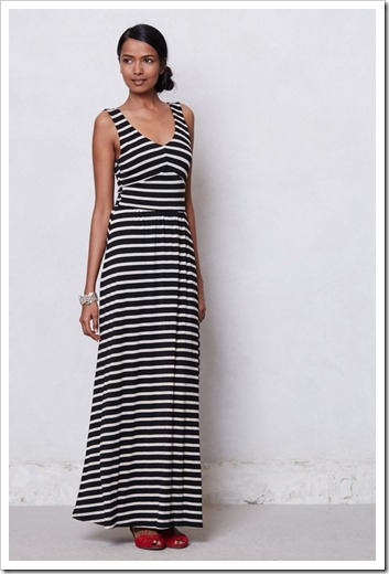 striped maxi dress