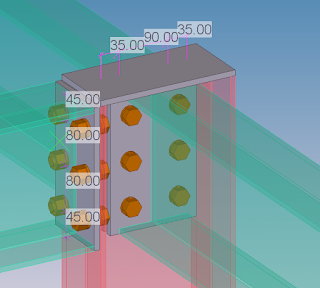 Tutorial Tekla Measure bolt spacing,Tutorial tekla indonesia