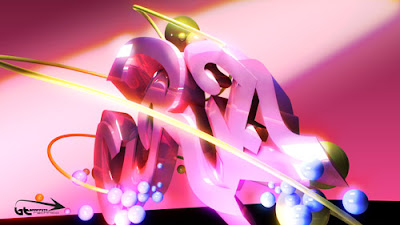 Cool Galaxy 3D Graffiti Wallpaper 