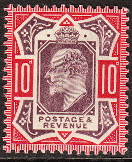 Edward VII 10d Slate Purple & Deep Carmine