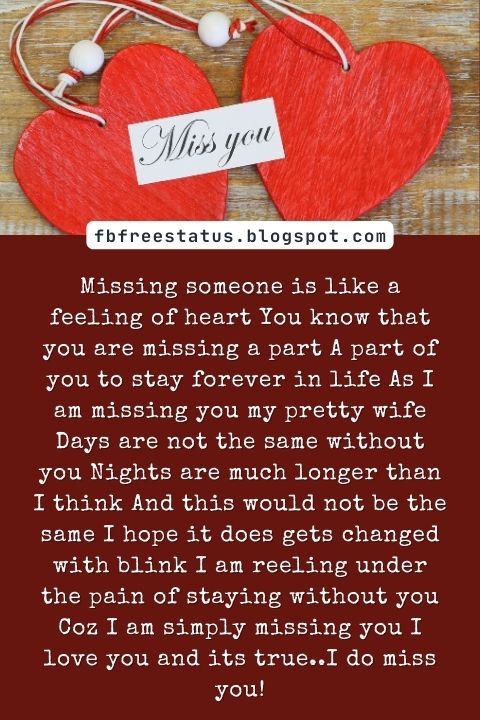 Missing You Poems For Wife