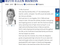 LInk to Obituary for Ruth Ellen Maness