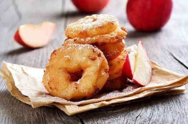 Apfelradln, apple ring fritters, donut apel goreng