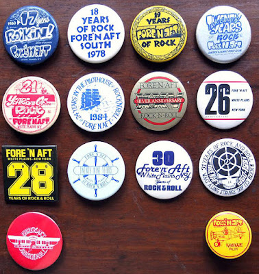 Fore n' Aft rock club buttons