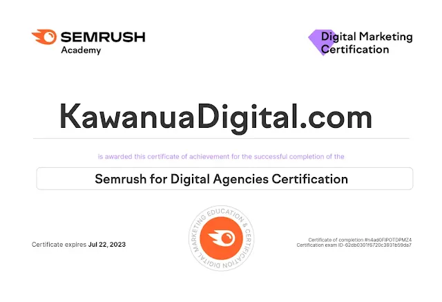 Semrush for Digital Agencies Certification