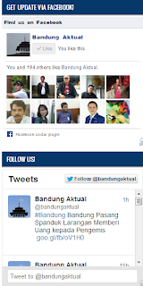 Pasang Page Facebook dan Twitter di Blog