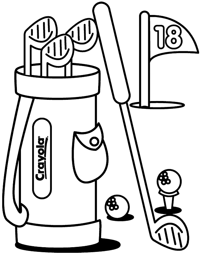 Golfing Coloring Pages 9