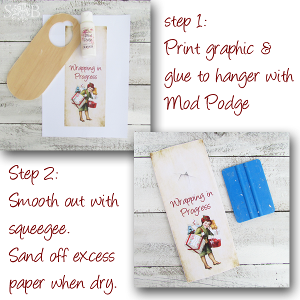 Shabby Art Boutique xmas door hanger 1