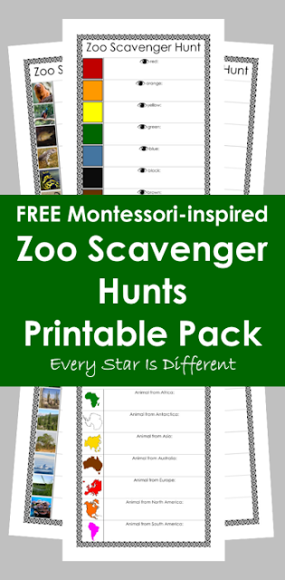 Zoo Scavenger Hunts (Free Printable)