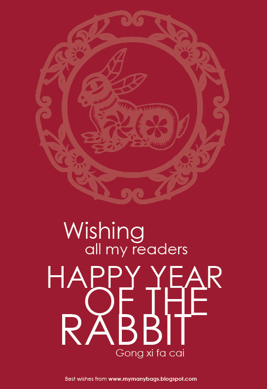 Happy Chinese New Year Rabbit Image. Below: Happy Chinese New Year