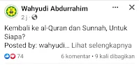 Kembali ke al-Quran dan Sunnah, Untuk Siapa?