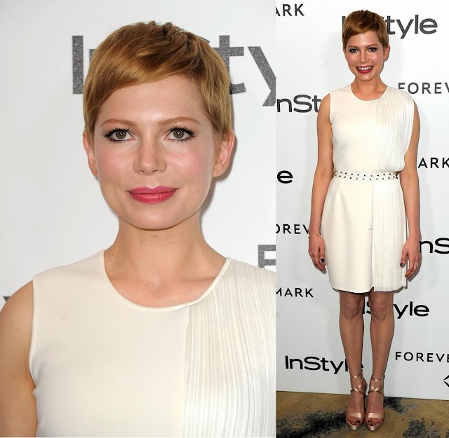 Michelle Williams In Versace - InStyle & Forevermark's 'A Promise Of Beauty and Brilliance' Golden Globe Awards Event