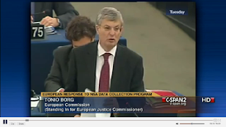 video link to European Parliament Debate on US NSA Data Surveillance