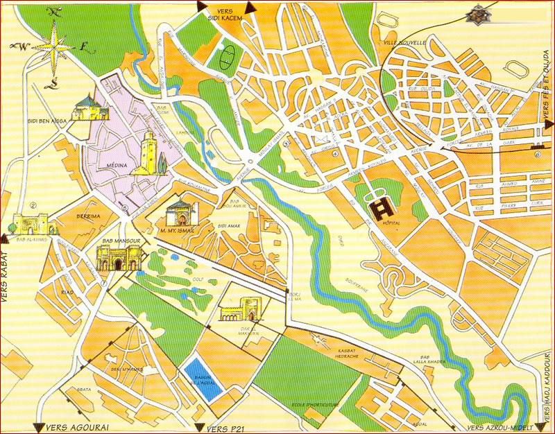 Meknes Maps