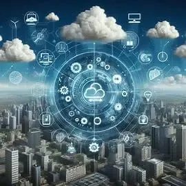 Visual comparison diagram of cloud computing and traditional computing showing key differences
