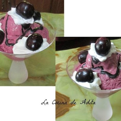 Helado de cerezas